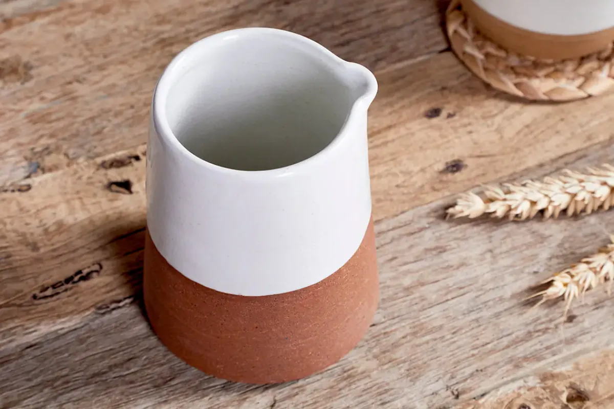 Breakfast Accessories|Jugs^Nkuku Mali Slanting Jug - White