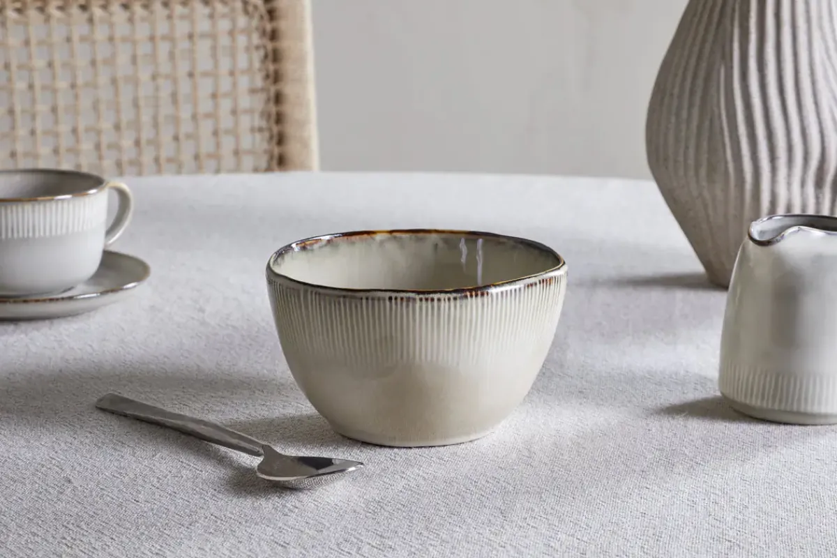 Breakfast Accessories|Bowls^Nkuku Malia Breakfast Bowl - Cream