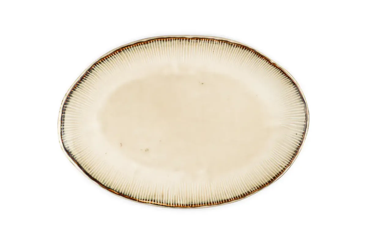 Trays & Platters^Nkuku Malia Large Oval Platter - Cream