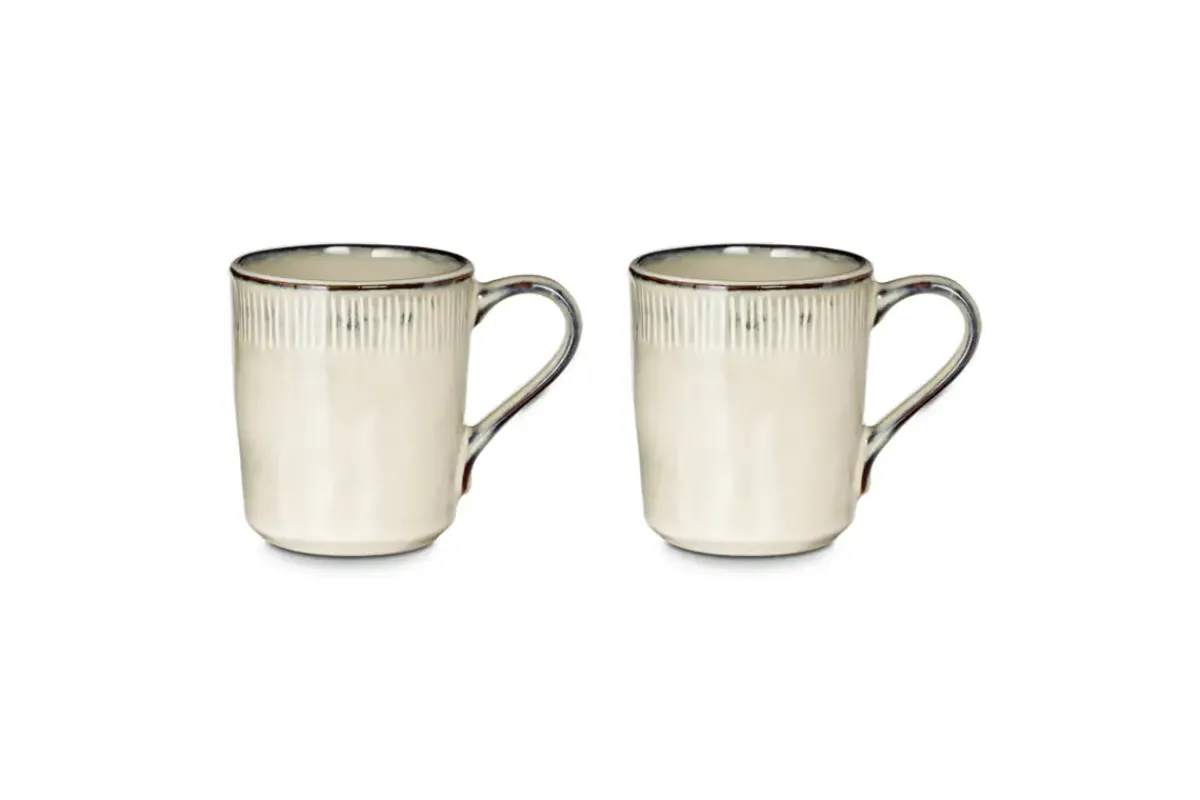 Mugs^Nkuku Malia Mug - Cream - (Set of 2)