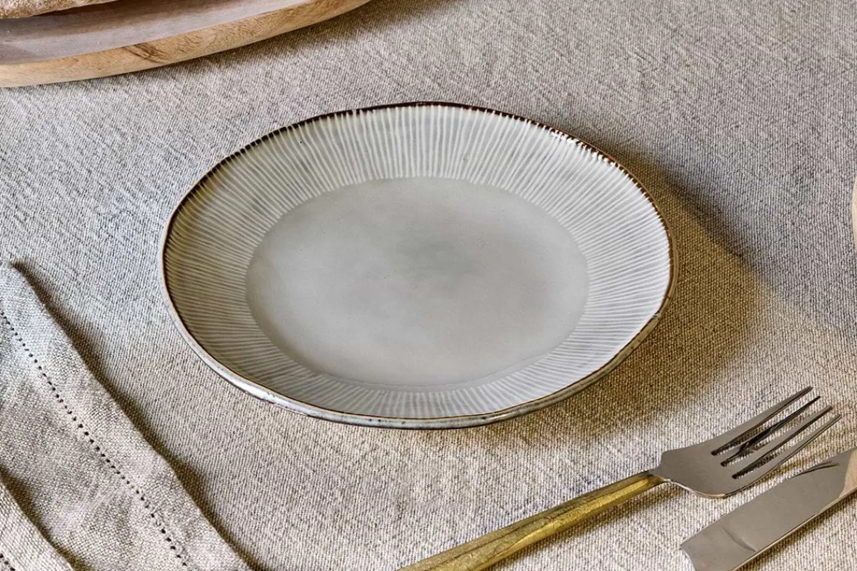 Plates^Nkuku Malia Side Plate - Cream