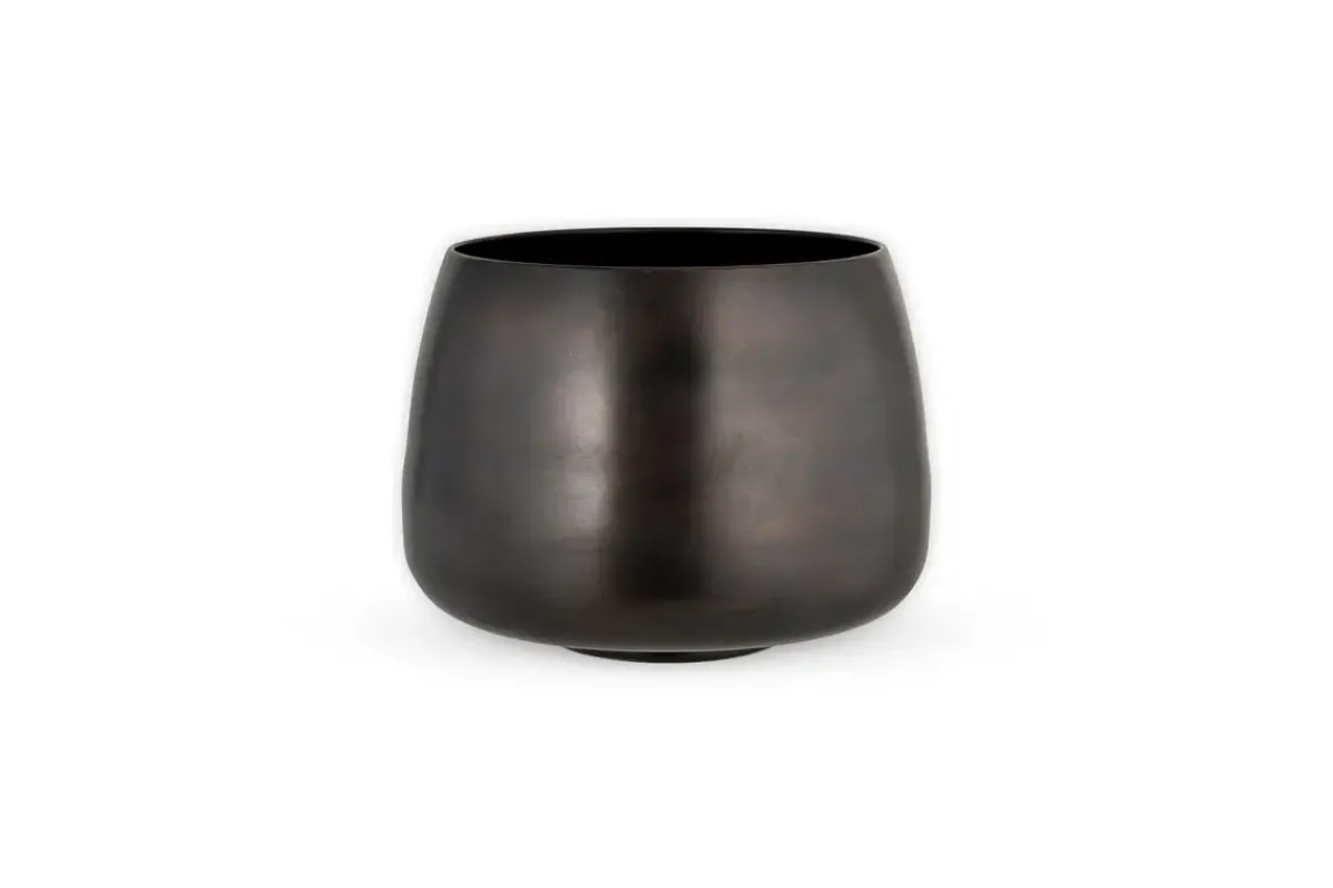 Indoor Planters^Nkuku Maliki Plant Pot - Aged Bronze