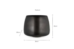 Indoor Planters^Nkuku Maliki Plant Pot - Aged Bronze