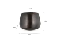 Indoor Planters^Nkuku Maliki Plant Pot - Aged Bronze