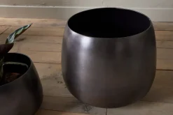 Indoor Planters^Nkuku Maliki Plant Pot - Aged Bronze