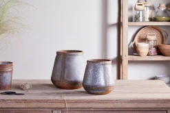 Garden Planters|Garden Décor^Nkuku Mamba Outdoor Planter - Aged Zinc