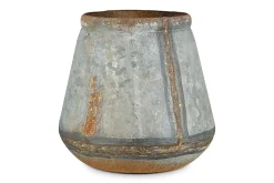 Garden Planters|Garden Décor^Nkuku Mamba Outdoor Planter - Aged Zinc