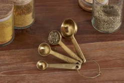 Cutlery|Cutlery^Nkuku Mane Measuring Spoons - Brushed Gold