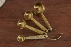 Cutlery|Cutlery^Nkuku Mane Measuring Spoons - Brushed Gold