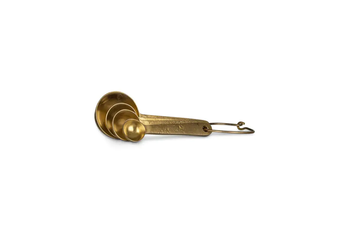 Cutlery|Cutlery^Nkuku Mane Measuring Spoons - Brushed Gold