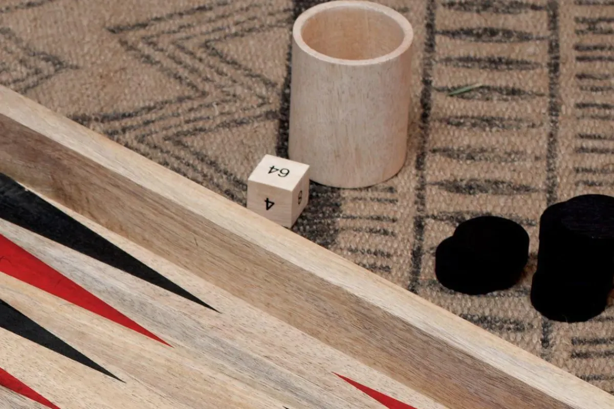 Board Games^Nkuku Mango Wood Backgammon