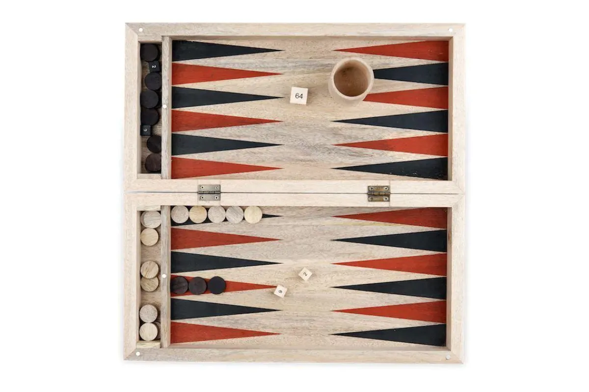 Board Games^Nkuku Mango Wood Backgammon