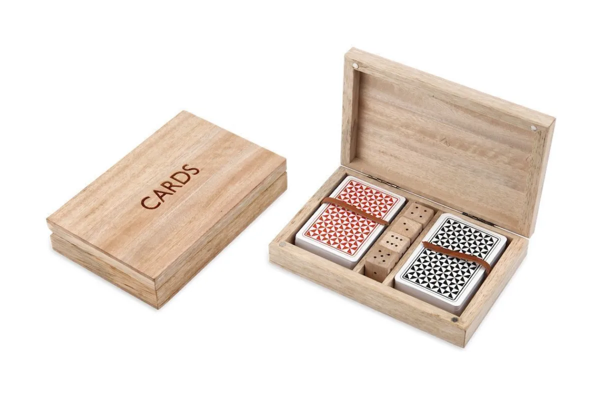 Board Games^Nkuku Mango Wood Card & Dice Set