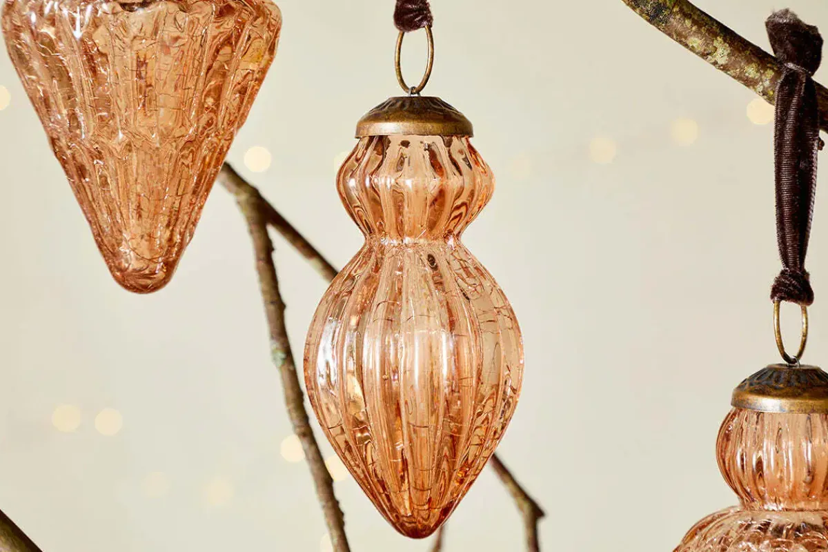 Baubles & Tree Decorations|New Christmas^Nkuku Manipur Baubles - (Set of 3) Copper