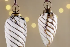 Giant Baubles|Baubles & Tree Decorations^Nkuku Maran Giant Bauble - Gold & Cream