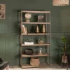 Home Office|Hallway & Bootroom^Nkuku Marjori Mango Wood And Iron Standing Shelves - Wide