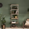 Home Office|Hallway & Bootroom^Nkuku Marjori Mango Wood And Iron Standing Shelves - Narrow