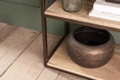 Home Office|Hallway & Bootroom^Nkuku Marjori Mango Wood And Iron Standing Shelves - Narrow