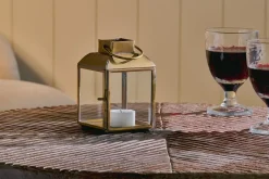 Decorative Home Accessories|Fireside^Nkuku Maro Brass Lantern - Small