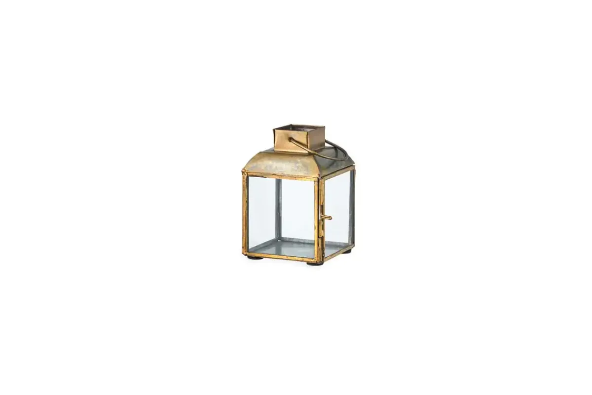 Decorative Home Accessories|Fireside^Nkuku Maro Brass Lantern - Small