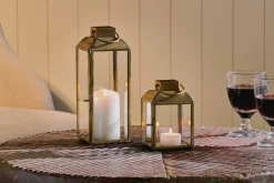 Fireside|Lanterns^Nkuku Maro Brass Lantern - Tall