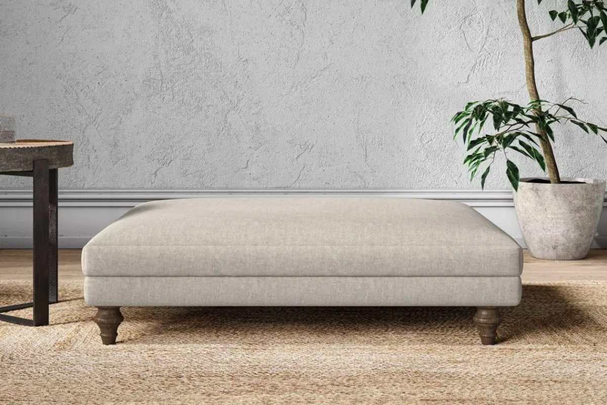 Made To Order Armchairs|Sofa Collections^Nkuku Marri Grand Footstool Brera Linen Natural