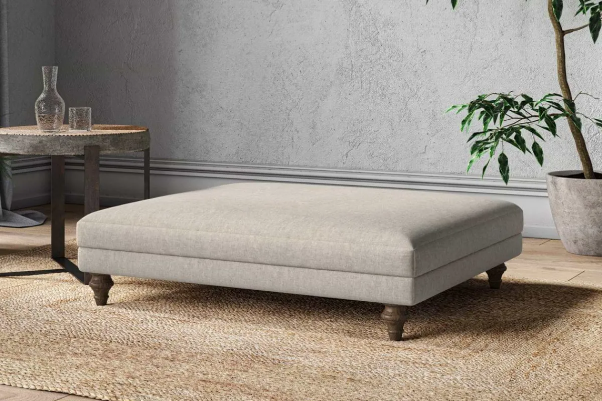 Made To Order Armchairs|Sofa Collections^Nkuku Marri Grand Footstool Brera Linen Natural