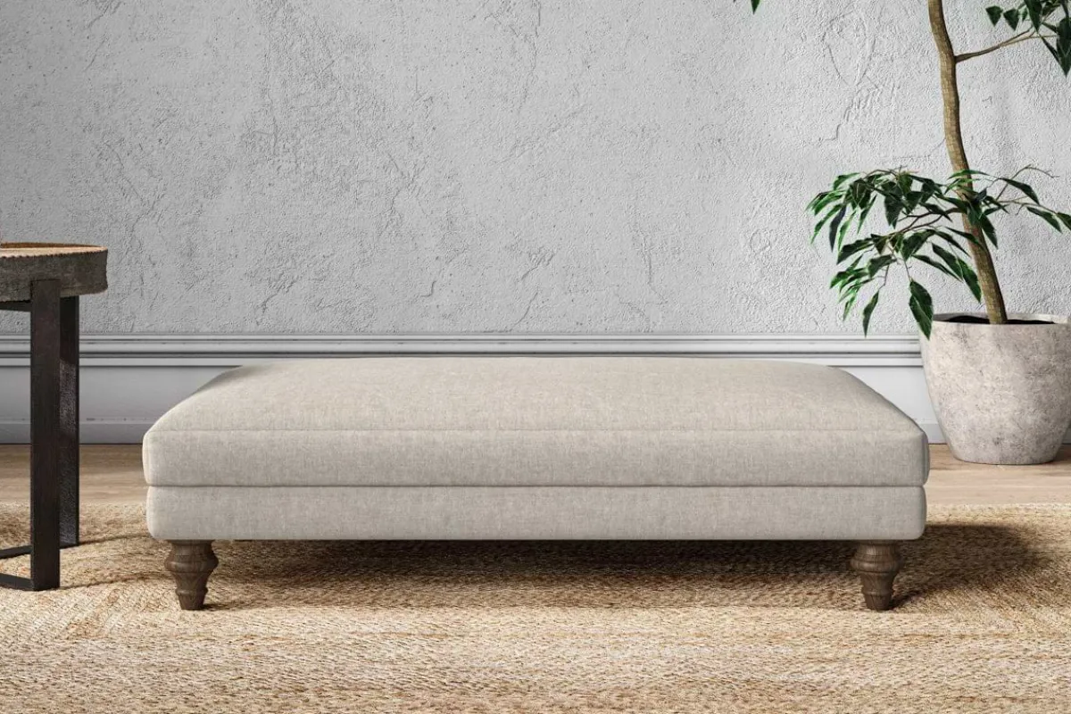 Made To Order Armchairs|Sofa Collections^Nkuku Marri Large Footstool Brera Linen Natural