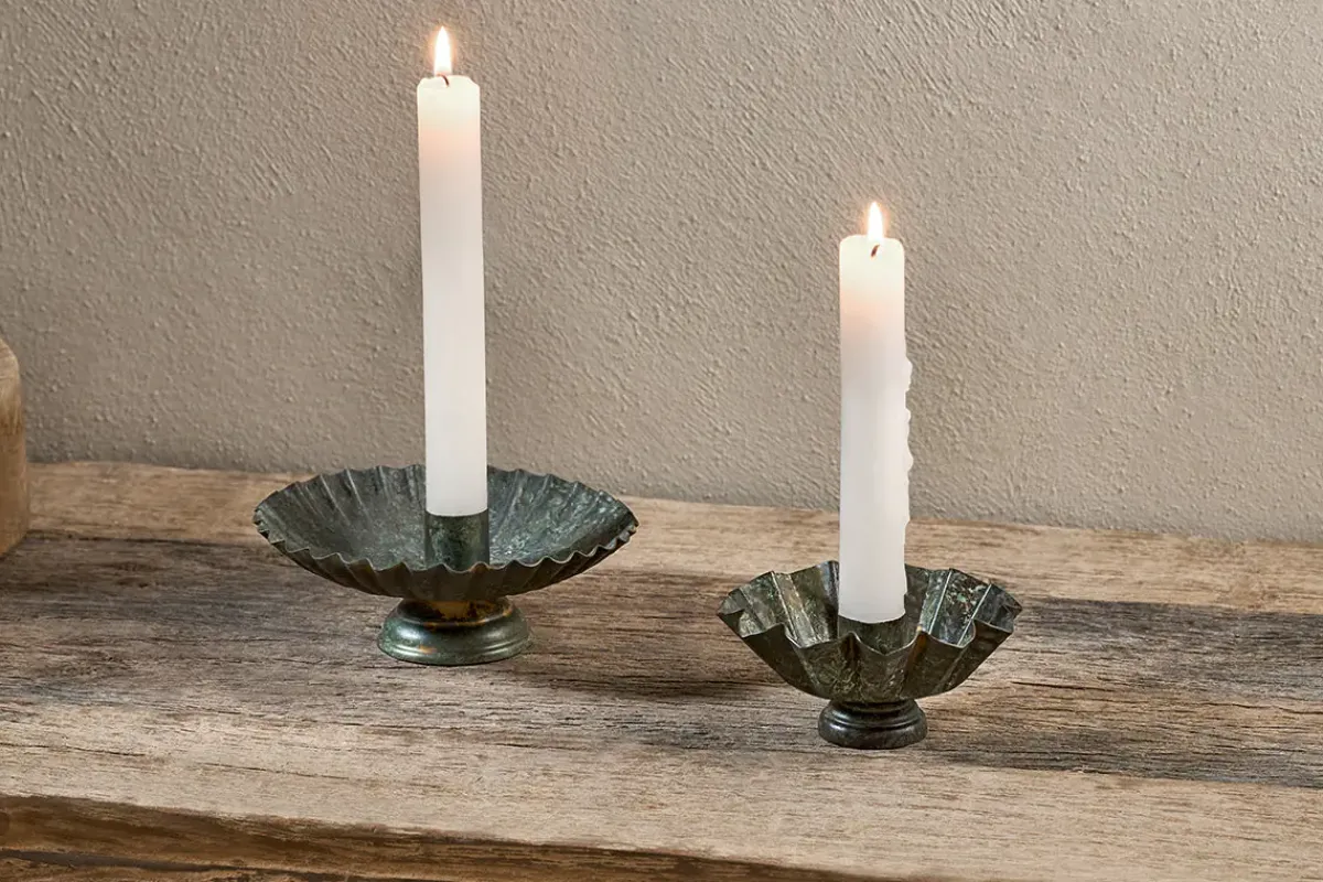 Decorative Home Accessories|Candle Holders^Nkuku Matu Candle Holder - Antique Patina