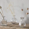 Desk Accessories|Decorative Pots & Vases^Nkuku Mayumi Recycled Glass Bud Vases - Clear (Set of 3)