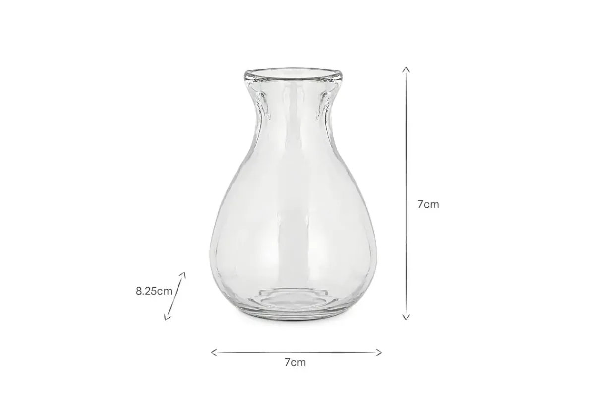 Desk Accessories|Decorative Pots & Vases^Nkuku Mayumi Recycled Glass Bud Vases - Clear (Set of 3)