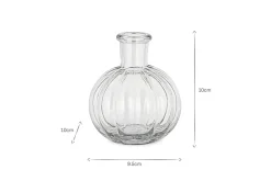 Desk Accessories|Decorative Pots & Vases^Nkuku Mayumi Recycled Glass Bud Vases - Clear (Set of 3)