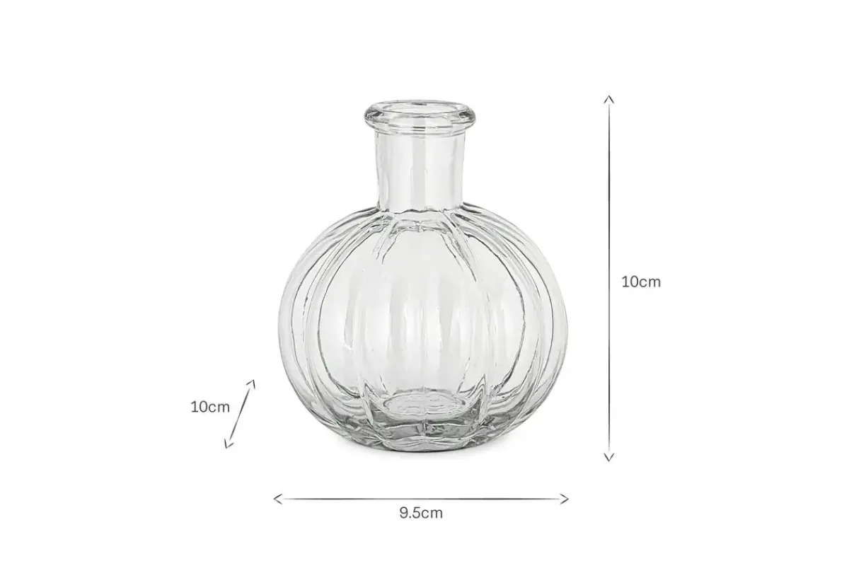 Desk Accessories|Decorative Pots & Vases^Nkuku Mayumi Recycled Glass Bud Vases - Clear (Set of 3)