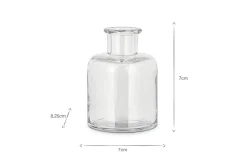 Desk Accessories|Decorative Pots & Vases^Nkuku Mayumi Recycled Glass Bud Vases - Clear (Set of 3)