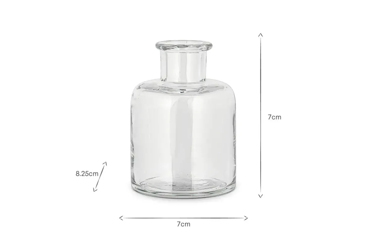 Desk Accessories|Decorative Pots & Vases^Nkuku Mayumi Recycled Glass Bud Vases - Clear (Set of 3)