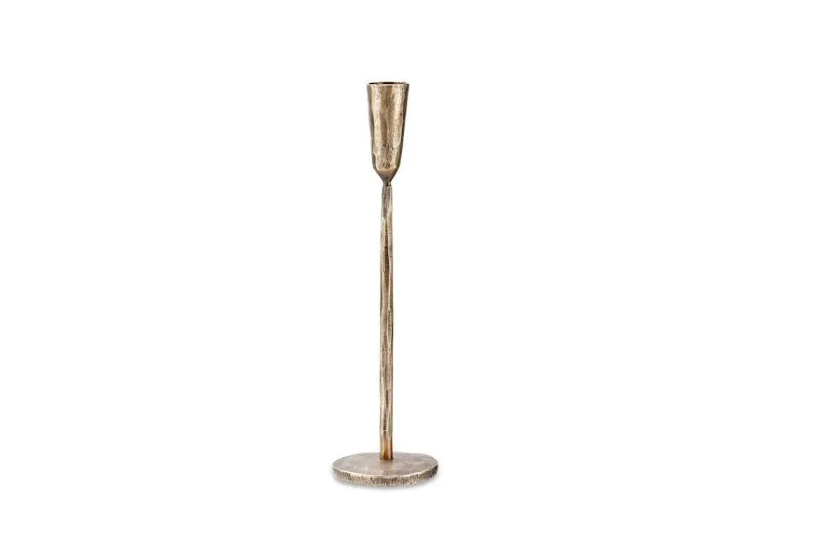 Decorative Home Accessories|Candle Holders^Nkuku Mbata Brass Candlestick - Antique Brass