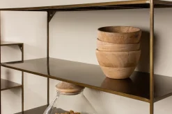 Pantry|Kitchen Storage^Nkuku Meghana Iron Shelf With Hooks - Wide