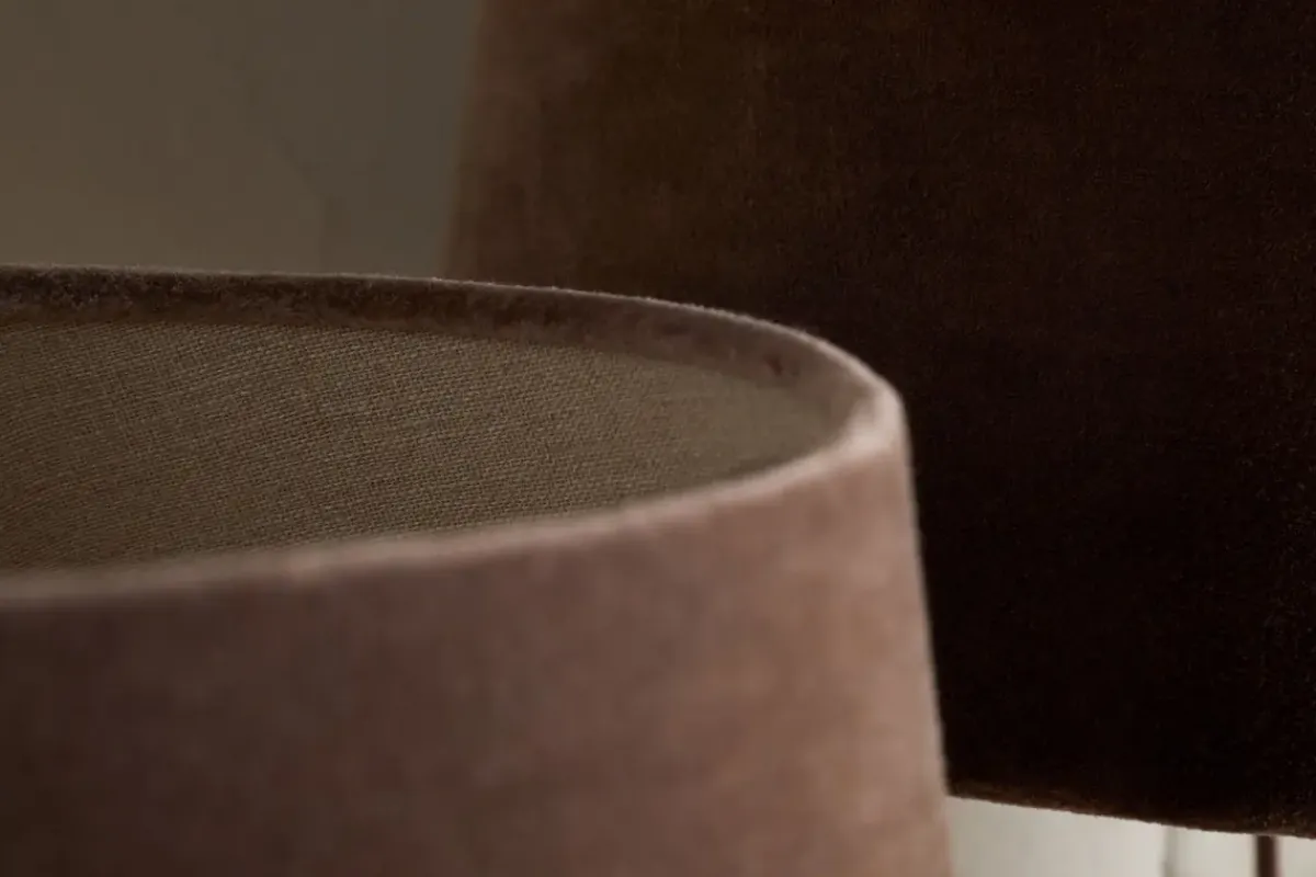 Lampshades^Nkuku Mendai Velvet & Linen Lampshade - Mocha