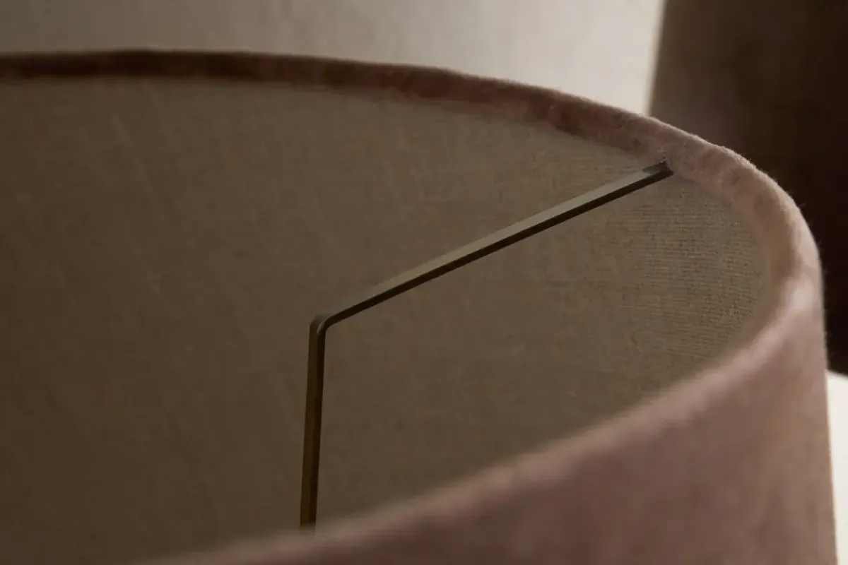 Lampshades^Nkuku Mendai Velvet & Linen Lampshade - Mocha
