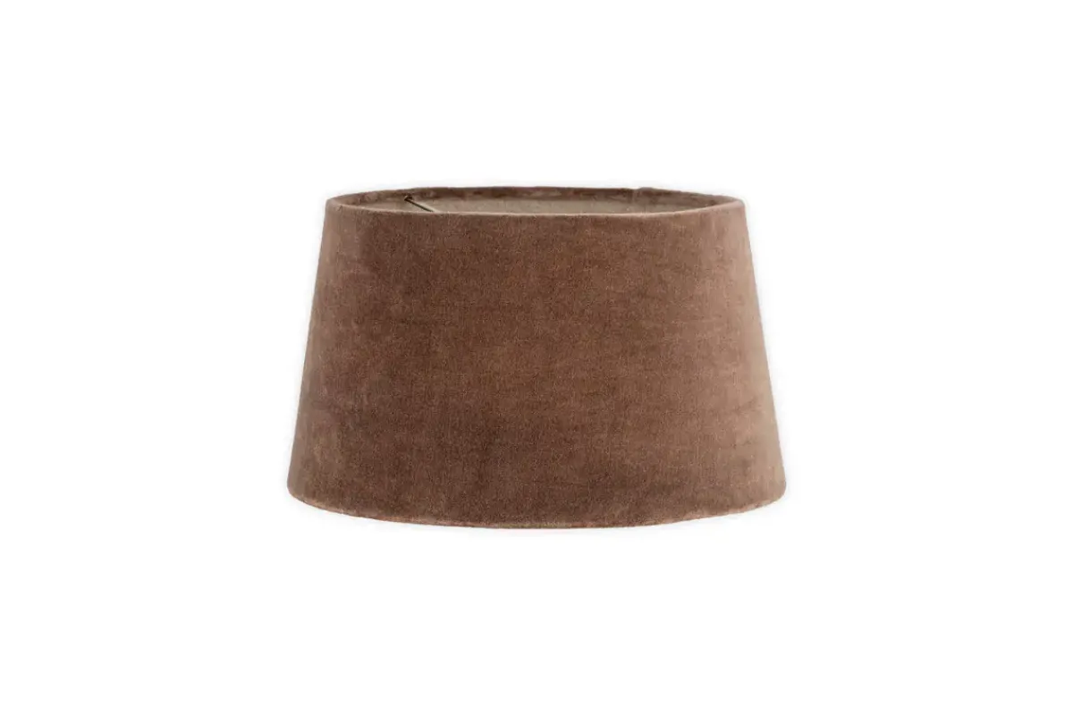 Lampshades^Nkuku Mendai Velvet & Linen Lampshade - Mocha