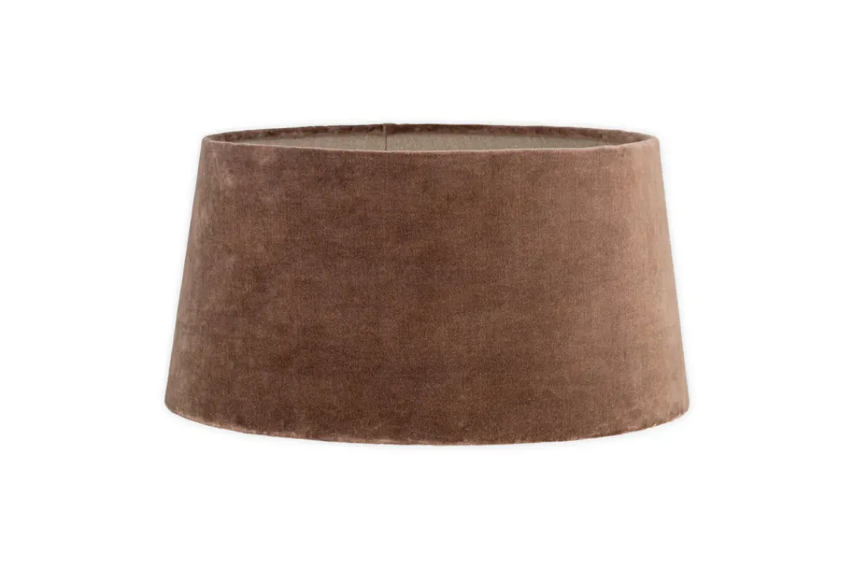 Lampshades^Nkuku Mendai Velvet & Linen Lampshade - Mocha