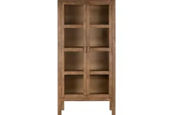 Home Office|Hallway & Bootroom^Nkuku Mendani Mango Wood & Fluted Glass Cabinet - Walnut Stain