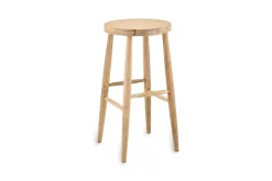Kitchen & Dining|Bar Stools & Bar Chairs^Nkuku Mengwi Mango Wood Round Bar Stool - Natural
