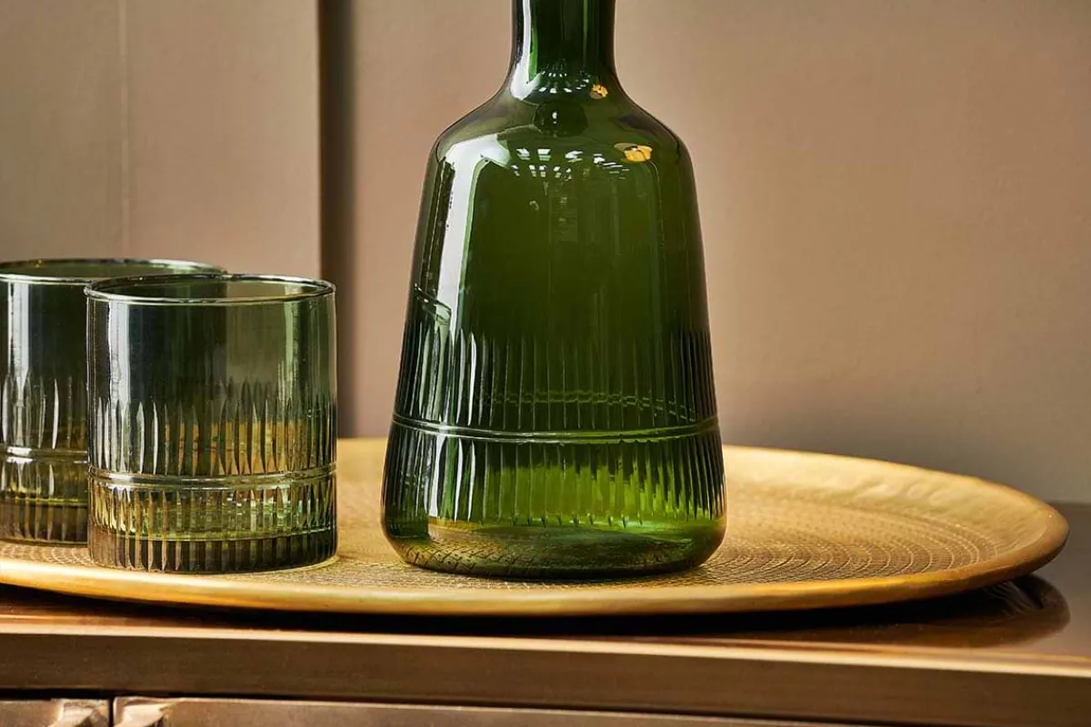 Barware|Decanters^Nkuku Mila Decanter - Dark Emerald