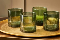 Barware|Entertaining Glasses^Nkuku Mila Tumbler - (Set of 4) Dark Emerald