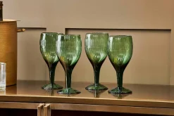 Entertaining Glasses|Wine & Champagne Glasses^Nkuku Mila Wine Glass - (Set of 4) Dark Emerald
