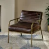 Living|Armchairs^Nkuku Mirai Ribbed Leather Armchair