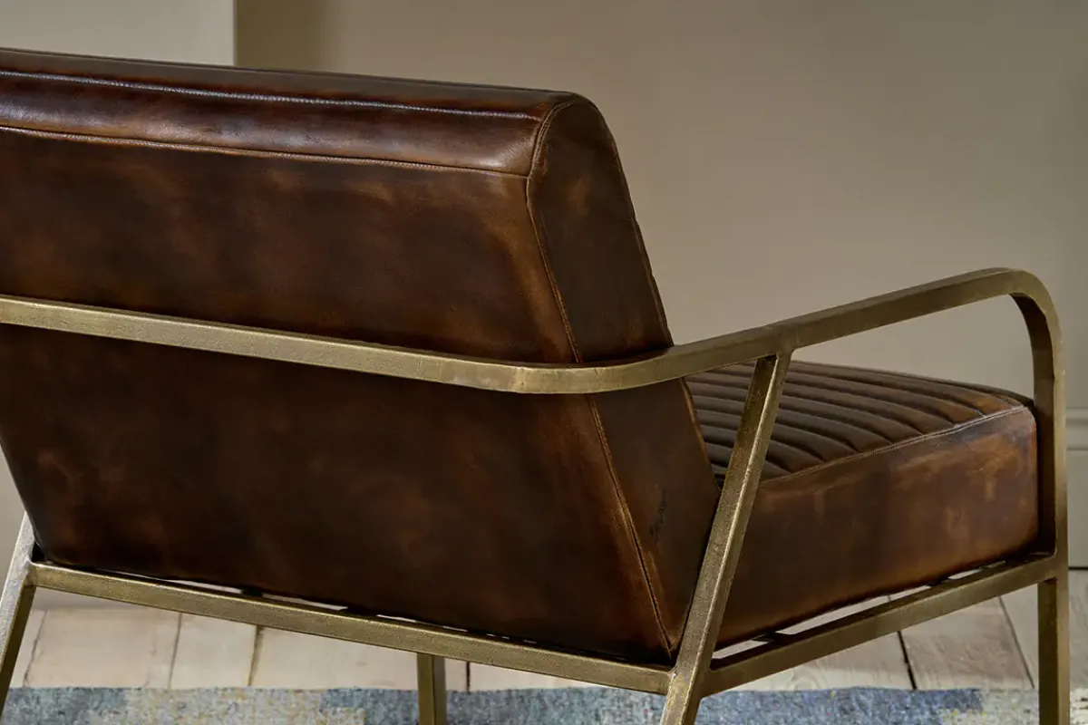 Living|Armchairs^Nkuku Mirai Ribbed Leather Armchair