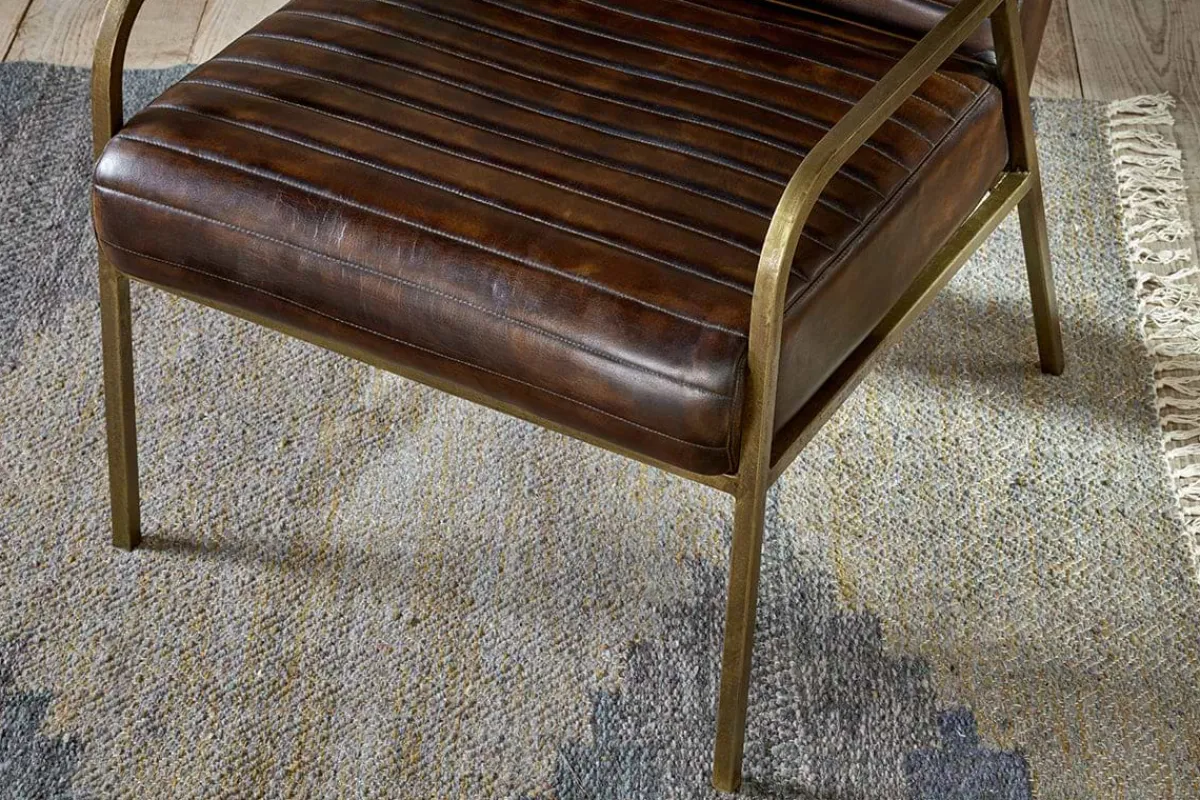 Living|Armchairs^Nkuku Mirai Ribbed Leather Armchair
