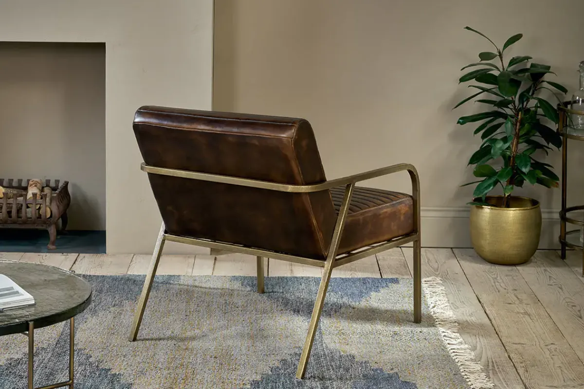 Living|Armchairs^Nkuku Mirai Ribbed Leather Armchair